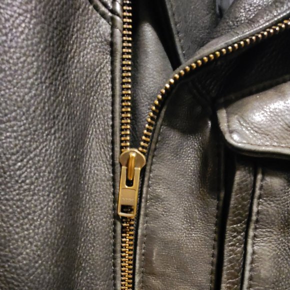 Men's Fox Creek Leather Motorcycle Jacket - Picture 11 of 16